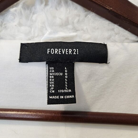 Hooded Fluffy White Faux Fur Soft Coat Sz L Boho Coquette Whimsy Fairy Festival - Picture 6 of 15